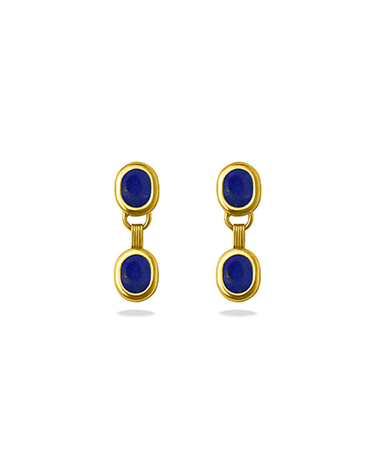 Lapis Lazuli Double Station Earrings