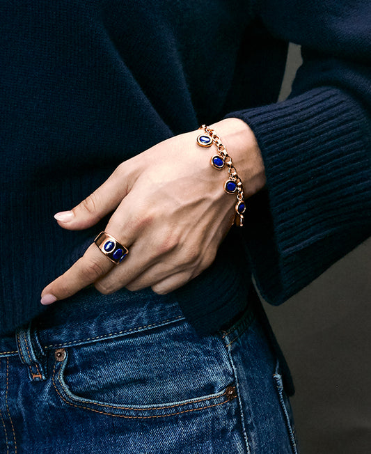 Lapis Lazuli Charm Bracelet