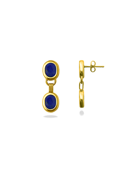 Lapis Lazuli Double Station Earrings