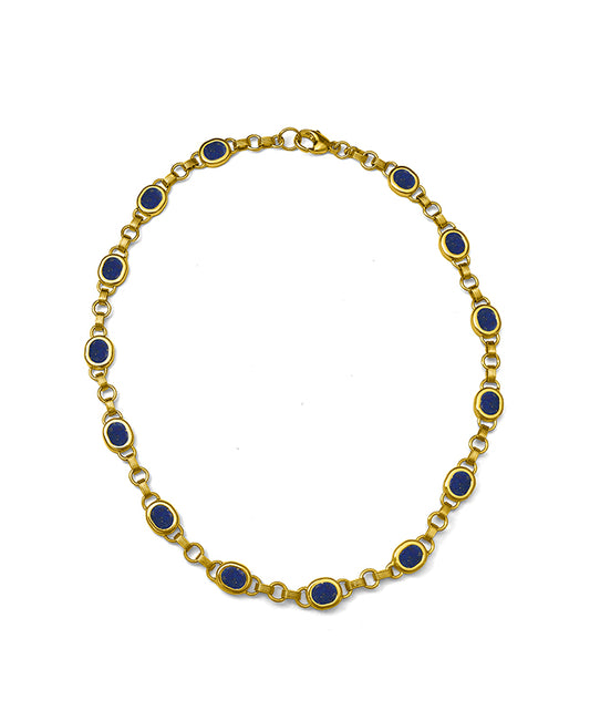 Lapis Lazuli Station Necklace