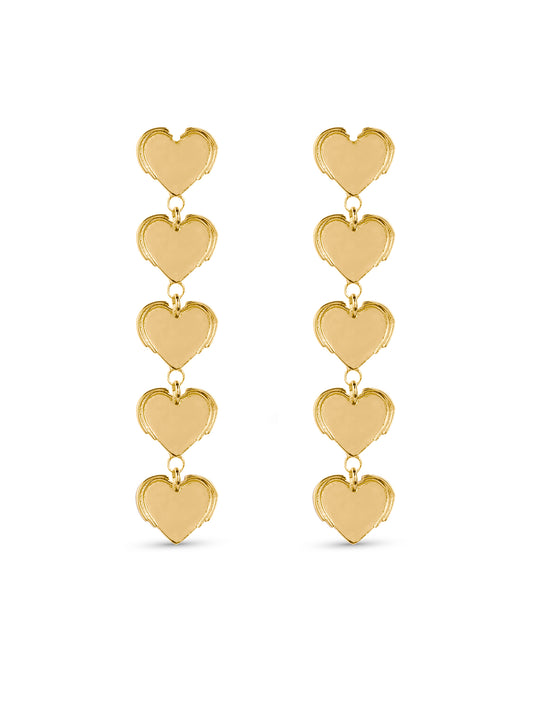 Mini Hearts Cascading Earrings