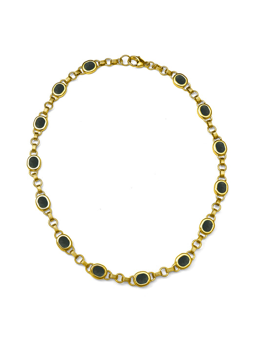 Bloodstone Station Necklace