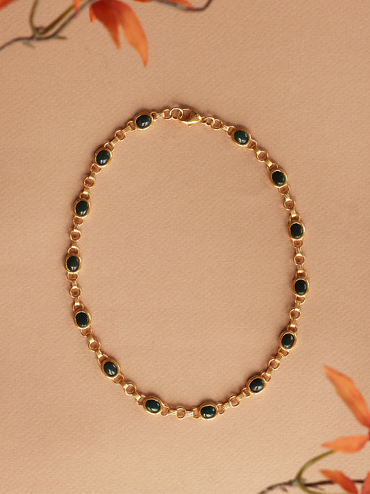 Bloodstone Station Necklace