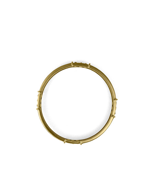 Cobra Bangle with Enamel Detail - Jet