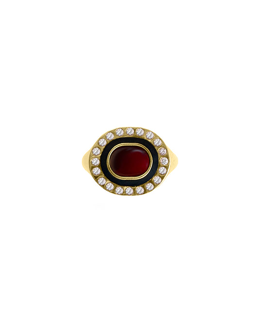 Signet Ring with Carnelian Stone