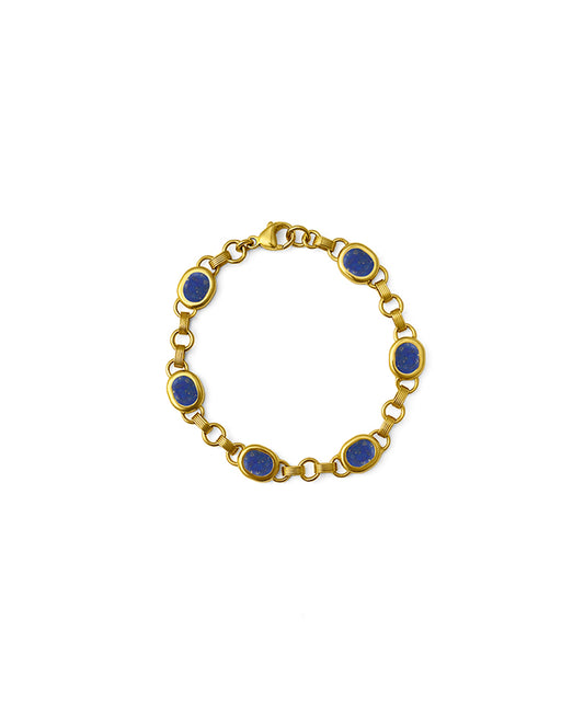 Lapis Lazuli Station Bracelet